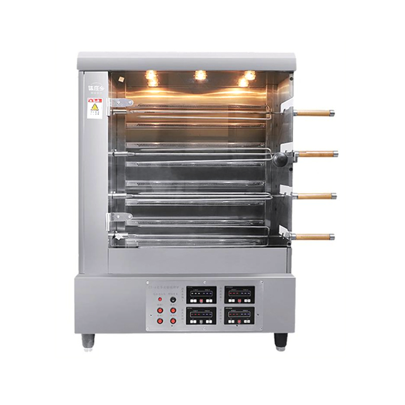 4P Electric Desktop Four Row Chicken Rotisserie