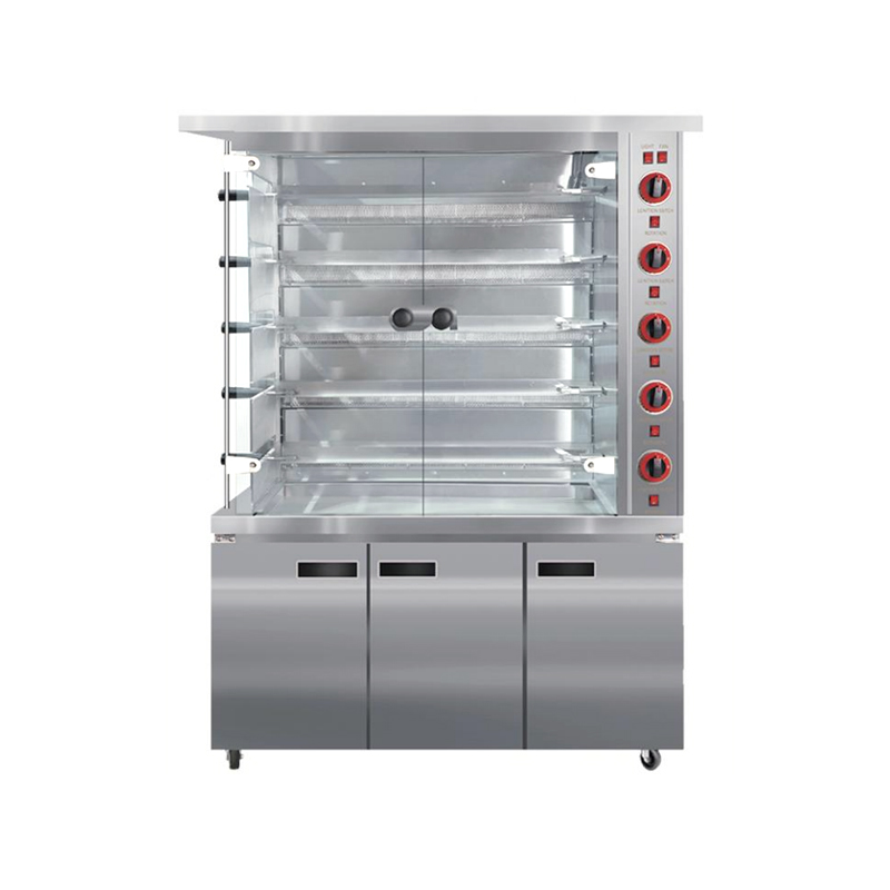 5P Cabinet-Type Gas Five-Row Chicken Rotisserie