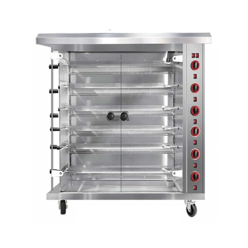 6P Gas Six-Row Vertical Chicken Rotisserie