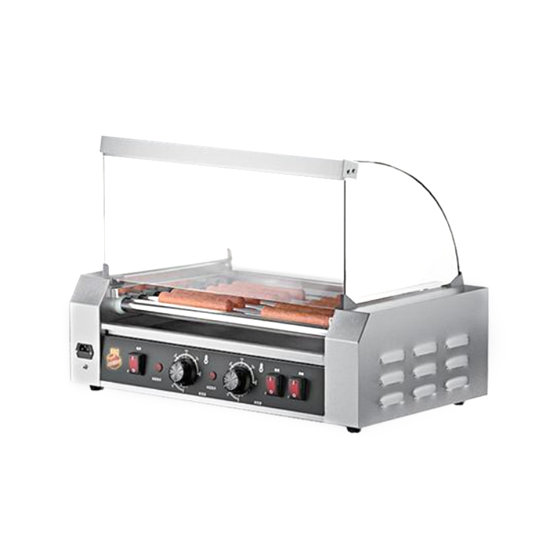 CY-7 Seven-Tube National Standard Removable-Glass Roller Sausage Grill