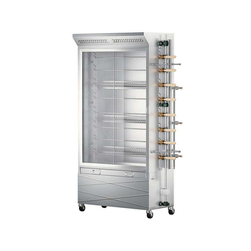 8B Gas eight fork vertical Chicken Rotisserie